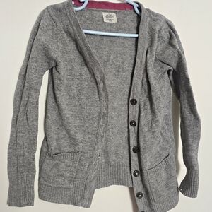Mini Boden Gray Button-Up Cardigan